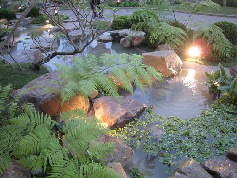 庭園河道施作流程